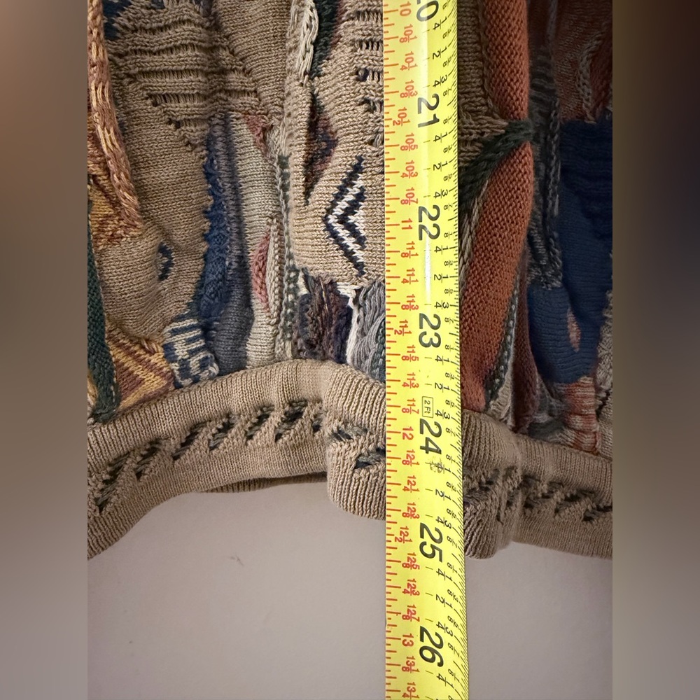 Coogi Australia Crewneck Sweater 3D knit multicolor vintage XL - Picture 6 of 7